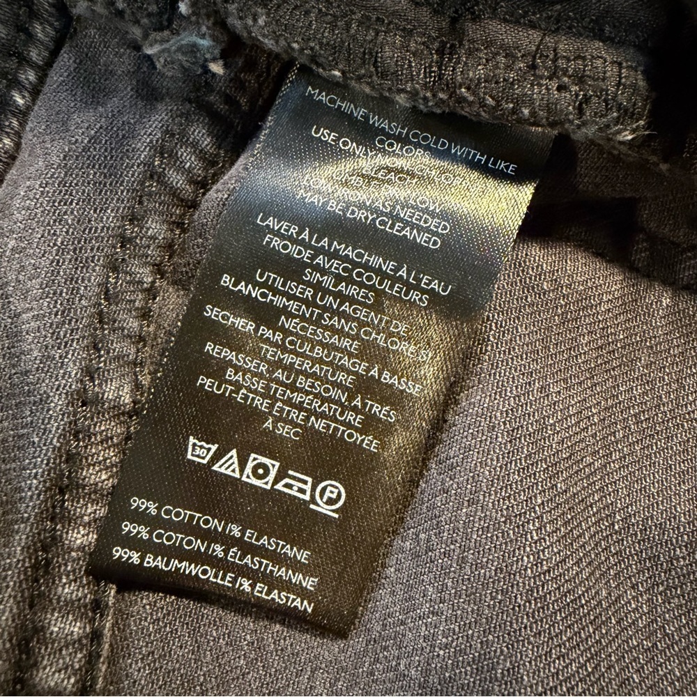 Pilcro Washed Black / Charcoal Gray Cropped Length Jeans Size 26 - Picture 12 of 16